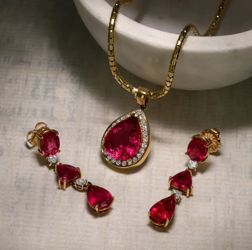 Red gemstone necklace